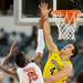 Michigan freshman Mitch McGary guards Florida junior Will Yeguete during the first half at Cowboys Stadium on Sunday, March 31, 2013. Melanie Maxwell I AnnArbor.com
